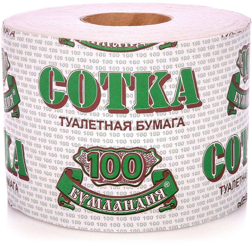 Туалетная бумага 1шт Новая Сотка 100м           