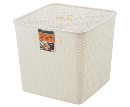 Корзина для хранения квадратная Keeplex Rattan белое облако 21,0 л 30,0х30,0х28,0см 1/6