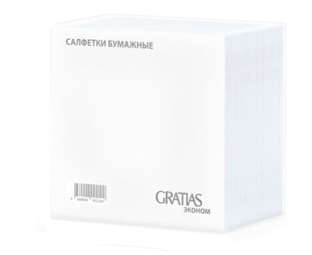 Салфетки 100шт эконом 1сл 24см Gratias 