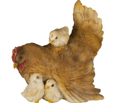 Фигурка дек Курочка с цыплятами сидячая 34х35 см