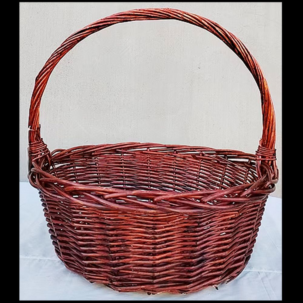 Корзина плетеная (ива): 34*34*14, 1 шт коричневый