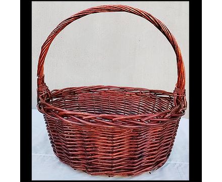 Корзина плетеная (ива): 34*34*14, 1 шт коричневый