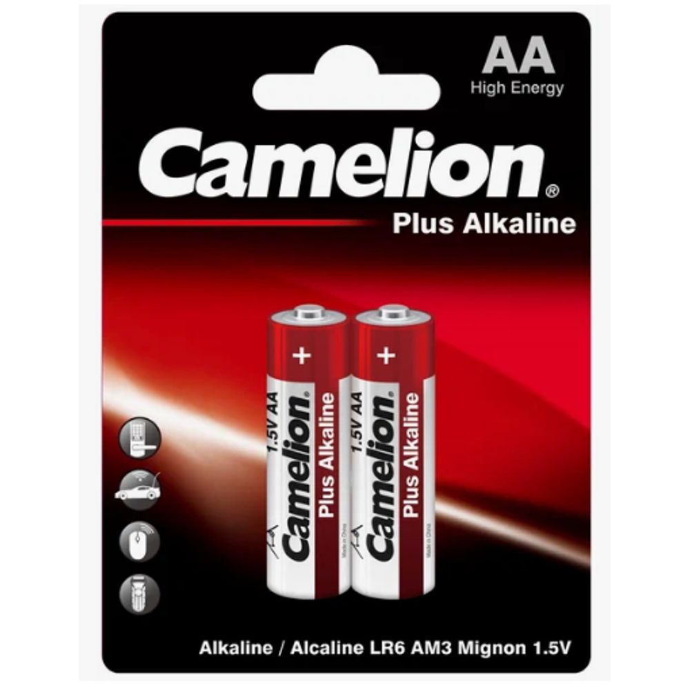Батарейка щелочная Camelion Plus Alkaline АА 1.5В 2шт  LR6-BP2