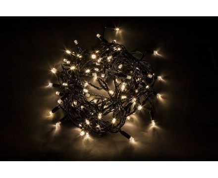 Гирлянда линейная,  200 LED, статич свечение, 2700K 20м+1.5м черный шнурCL43 