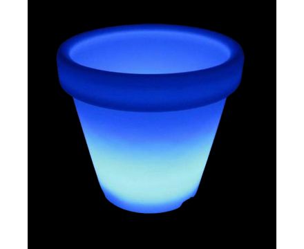 Горшок пластик светящийся Mini Magic flower pot 3 разноцвет светодиода голубой