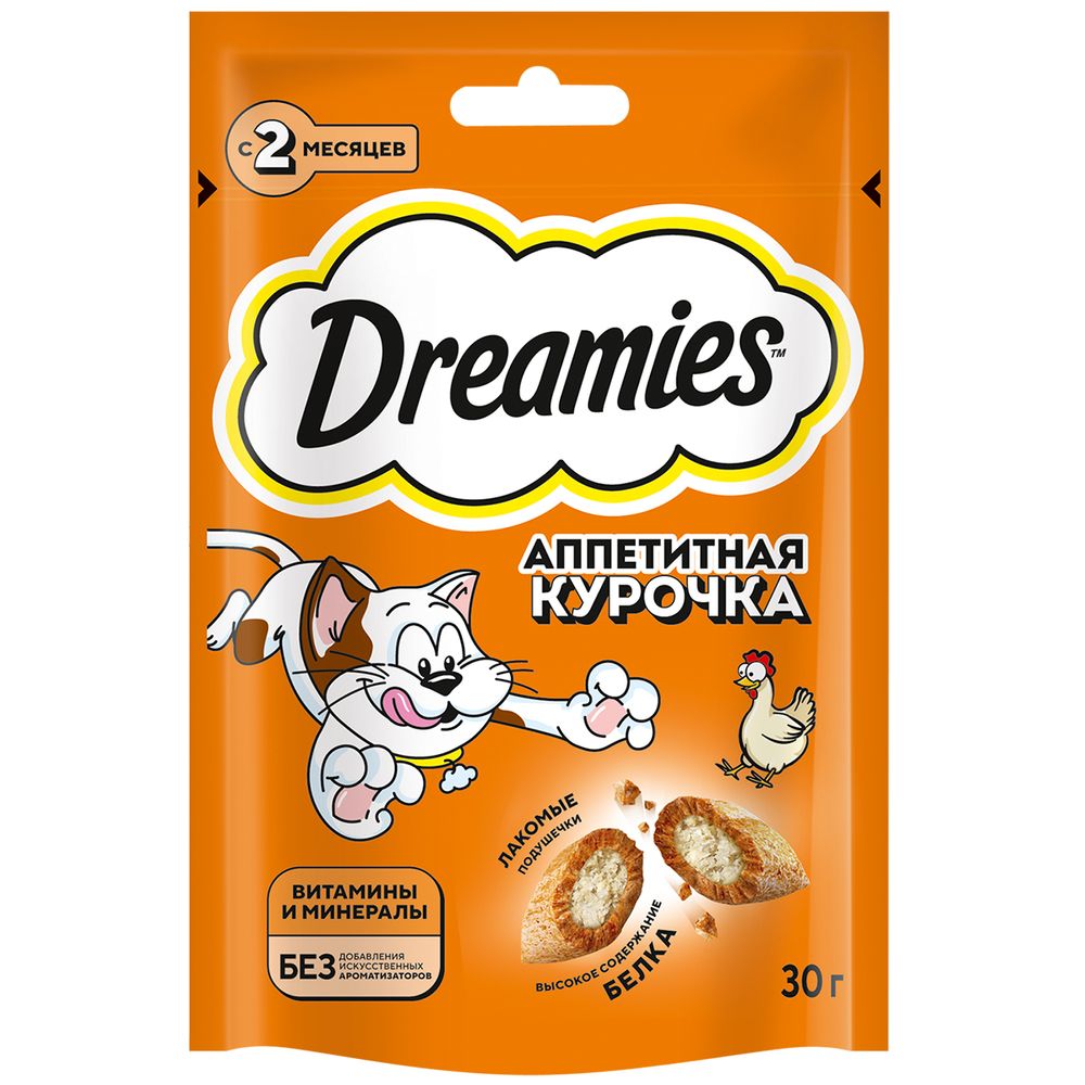 Лакомство для Кошек Dreamies Аппетитная Курочка 30г