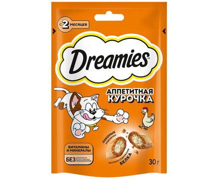 Лакомство для Кошек Dreamies Аппетитная Курочка 30г