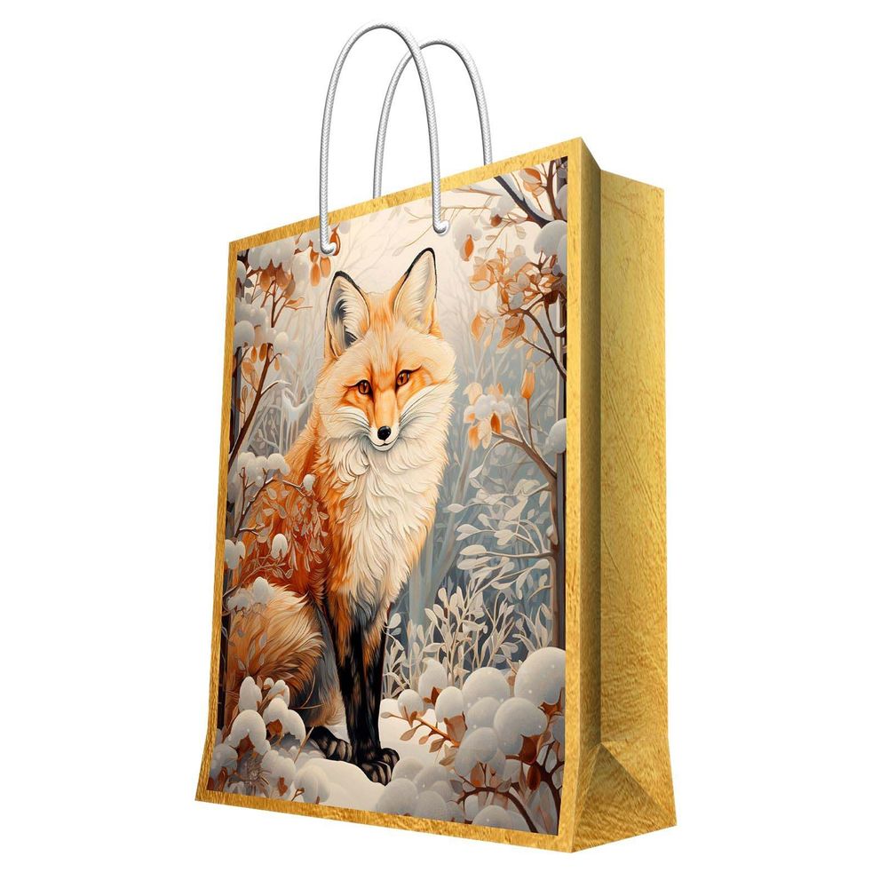 Бумажный пакет Лисичка  26x32,4x12,7см     