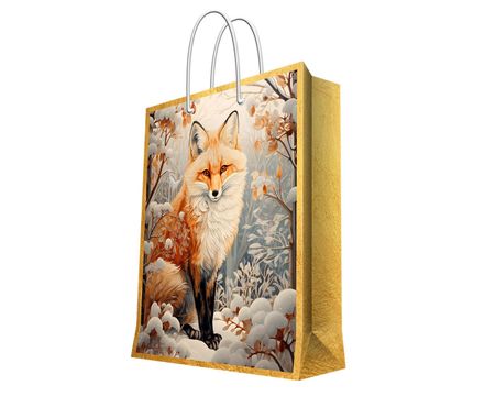 Бумажный пакет Лисичка  26x32,4x12,7см     