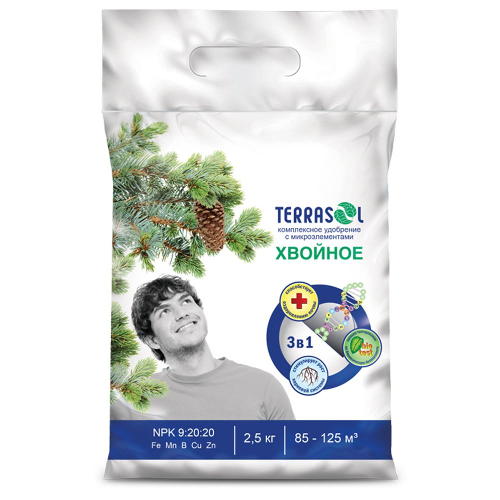 Удобрение минеральное гранул TerraSol Хвойное 2,5 кг 