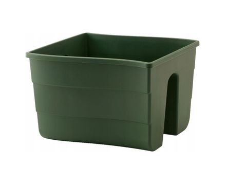 Балконный ящик на перила Вейв 29,5*28,5 выс.20см 11л зеленый (malachite)