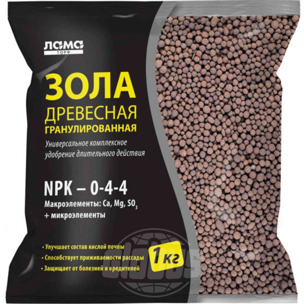 Зола гранулированная древесная 1кг 