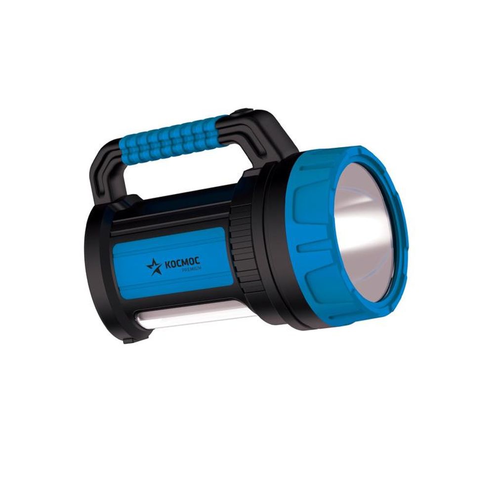 Фонарь светодиодный, аккумуляторный KOSMOS PREMIUM 7W LED, зарядка 220V/12V, USB зарядка телефона