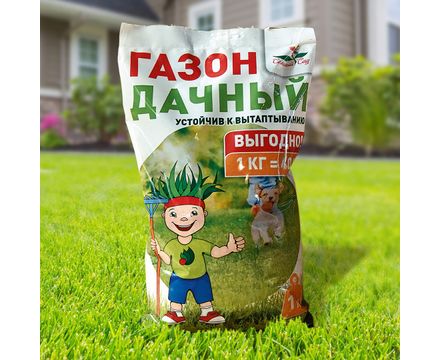 Газон Дачный устойчивый к вытаптыванию 1кг (пластик) НОВИНКА