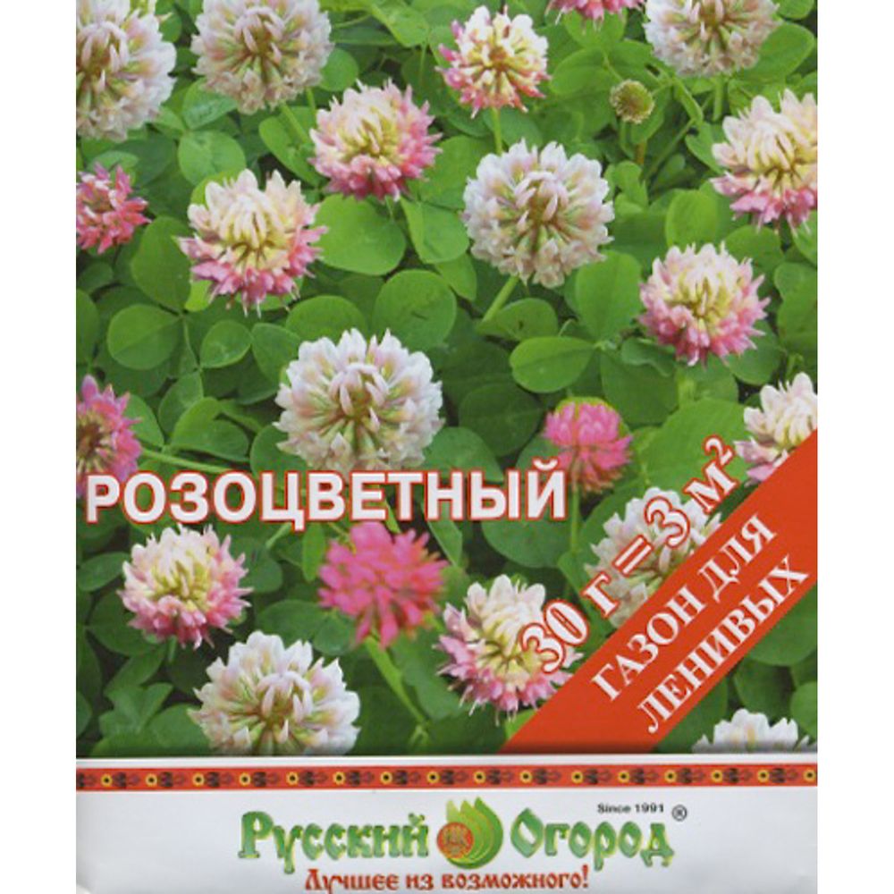Газон Розоцветный газон для ленивых 30г Русский огород